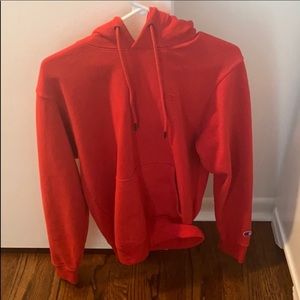 RED CHAMPION HOODIE